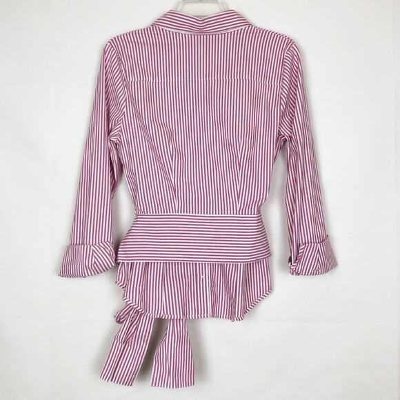 NWOT Princess Vera Wang Striped Button Down Tie Front Shirt Size 7 - Picture 2 of 4
